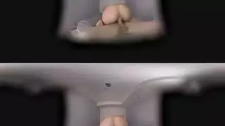 إباحية غامرة: عاهرة تئن بينما يملأها الفحل الافتراضي