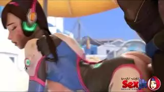 إباحية رسوم متحركة: جماع بوضعية الكلب لعاهرة كرتونية منحنية