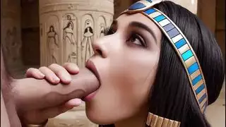 حلم ملكي إباحي: العبد يضرب جسد كليوباترا المشدود