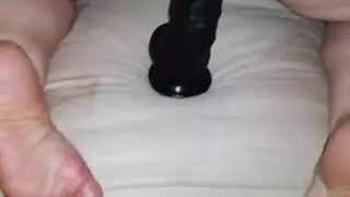 فقاعة مؤخرة سوداء: مكممة وتتوسل للرئيس